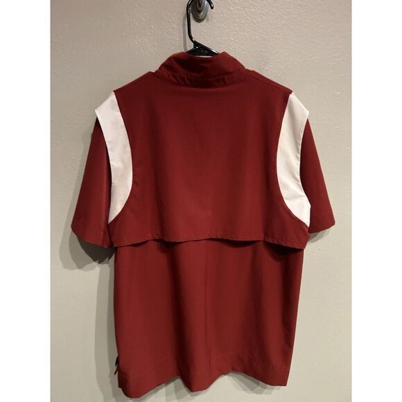 Alabama Crimson Tide Mens Large Nike Short Sleeve Windbreaker 1/4 Zip Vented - Picture 3 of 9